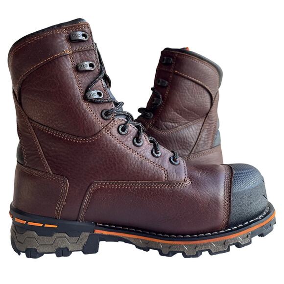 Timberland Pro Work Boots Boondock 8" Shaft Mens 12D Soft Toe Leather Insulated - Picture 7 of 10